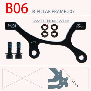 SIXIS 1set Aluminum Alloy Disc Brake Base Pads Set Black PM/IS 160 180 203 mm Bicycle Accessory Hydraulic Parts  Aluminum Alloy Caliper Adapter for Electric Mountain Bike
