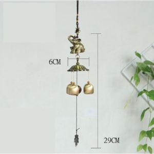 Lonceng Angin Bahan Tembaga Genta Angin Fungling Wind Chime Genta Angin Merak Naga Pixiu Ikan Kapal