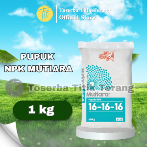 Pupuk NPK Mutiara Serbaguna 16-16-16 untuk Taman 1 kg - Warna Biru Hijau