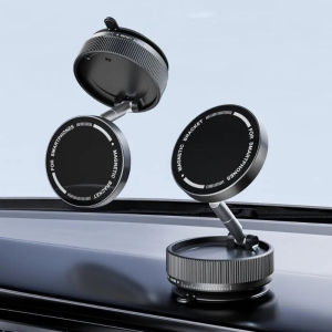 Upgraded 360° Adjustable Vacuum Magnetic Suction Cup Phone Mount，Battery-Free， Hands-Free Magnetic Cell Phone Holder for Car/Gym/Mirror/Dashboard