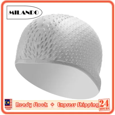 MILANDO Sport Adult Soft Silicon Swim Cap Shark Waterproof Stretchable Swim Hat Swimming Cap 游泳帽