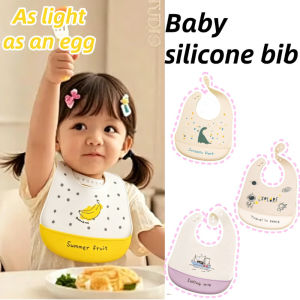 Food Grade Silicone Baby Waterproof Feeding Bib Anti Dirty Saliva Towel Safe Material for Infants