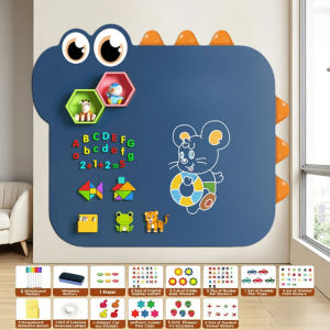 CuddleCove Magnetic Blackboard Painting Erasable Wall-friendly Wall Sticker with Magnetic Toy Early Educational