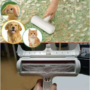 [SG Seller]Pet Hair Remover Self-cleaning Handheld Tool 2-Way Roller Dog Cat Fur Removing Cleaning