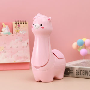 Cute Alpaca Desk Lamp LED Rechargeable Pen Holder Cartoon Table Lamp For Kids Study Bedroom Dormitory Bedside Reading Light Birthday Christmas Gift Kawaii Room Decor Student