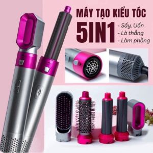 5 In 1 Multifunctional Hair Dryer and Automatic Hairdresser Curler Straightener Curler with 750W Capacity including