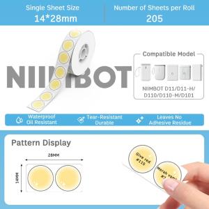 Niimbot D11H Label Printer Portable Bluetooth Wireless Thermal Smart Label Maker for IOS Android Phone Inkless High Resolution Multifunction Storage Name Sticker Freezing Print Price