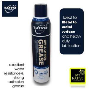 Toyo-G White Lithium Grease - 300ml [Metal to metal application and heavy duty lubrication outdoor] 300F hi temp Outdoor Weather Resistance wd40