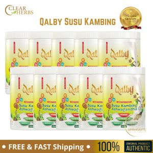 [Wholesales 10 Bottles] Clearherbs Qalby Goat Milk Ashwagandha Probiotics 500g - Nutritional Drink Supplement