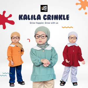Kama dan Kalila Crinkle - OneSet Balita Setelan Tunik Atasan Bawahan Bayi - Stelan Koko Bayi Umur 1 - 6 tahun ori by Ammarkids bisa bayar ditempat