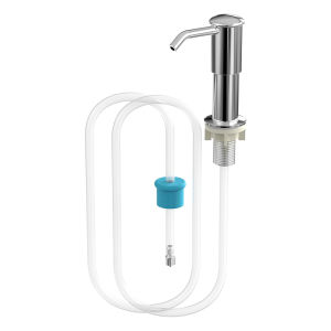 Kitchen Sink Liquid Soap Dispenser Stainless Pump Detergent Dispenser With 1M Hose Tube