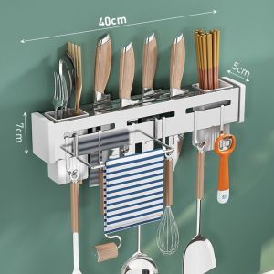 POTE Rak pisau Dapur Dinding Organizer Tidak diperlukan instalasi Stainless Steel Gantung Rak Dapur