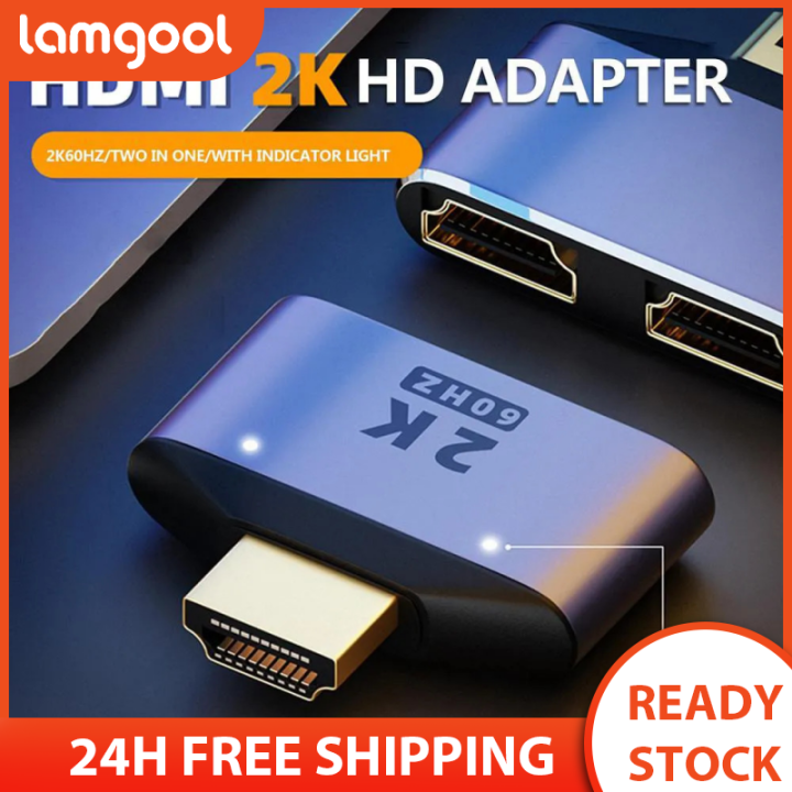 HDMI to Dual HDMI Adapter HD 2K Computer Output Adapter 1 to 2 HDMI ...