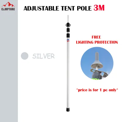 [NEW]3 Meter Tiang Khemah/Adjustable 3M Tent Pole Flysheet Extendable Flysheet Tarp Pole Outdoor Aluminium Camping Awning Rod Batang Tiang /天幕杆