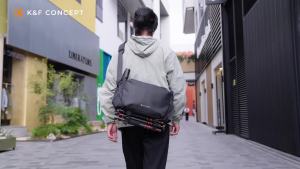 K&F CONCEPT 12L/10L Camera Sling Bag Waterproof Travel Photography Shoulder Bag For Canon DSLR Camera Case Tripod Holder With Camera Strap