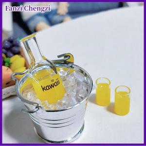 Fanzi บ้านตุ๊กตาขวดผักผลไม้ขนาดเล็ก1 12 1เซ็ตโมเดลตุ๊กตาบ้านจิ๋วการตกแต่งฉากในครัวของเล่นจำลอง