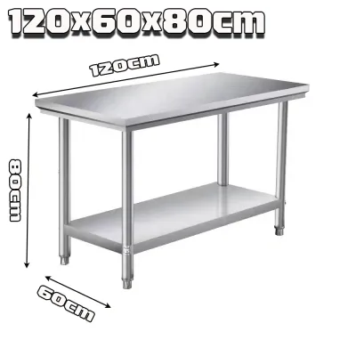 RCYAGO โต๊ะแสตนเลส ส่งสินค้าจากไทย การรับประกันหนึ่งเดือน ขายตรงจากโรงงาน ทนต่อการสึกหรอทำความสะอาดง่าย ปรับล่างบนได้
