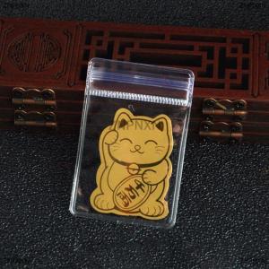 [COD] ZNPNXN สติกเกอร์ตกแต่งโทรศัพท์มือถือ5ชิ้นฟอยล์สีทองรูปแมวนำโชคแผ่นติดโทรศัพท์ของขวัญปีใหม่