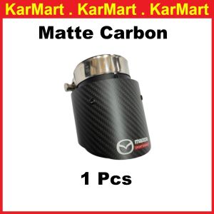 Mazda Logo Mazda 3 BL 2009 - 2013 Muffler Exhaust Straight Edge Glossy Matte Carbon Tip Stainless Steel