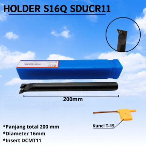 Holder Bubut Dalam S08 S10 S12 S16 S20 S25 S32 SDUCR Insert DCMT