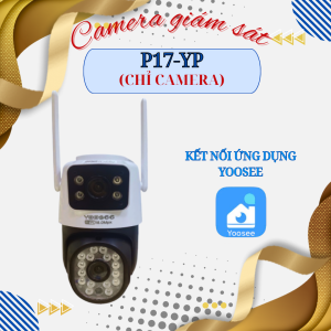 Camera ngoài trời P17-YP YOOSEE Xem đêm full màu sắt - đàm thoại 2 chiều - 1 mắt xoay 1 mắt cố định