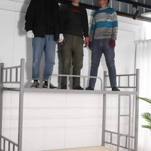 Bunk Bed Iron Bed Dormitory Height Home Bed Double Bed Steel Frame Bed Student Double Bed Single-Layer Bed