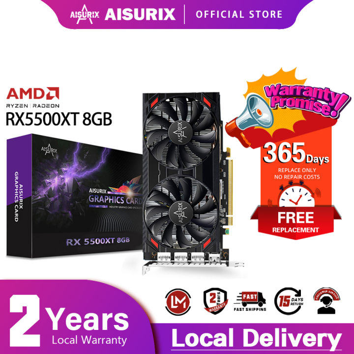 AISURIX RX 5500XT 8GB Graphics Card AMD Video Card GPU For PC