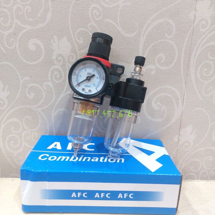 Bộ lọc đôi khí nén AFC-2000, có van điều chỉnh và đồng hồ áp suất ...