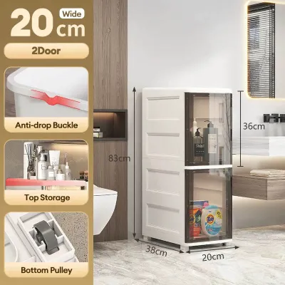 Slim Drawer Gap Plastic Drawer Cabinet Bathroom Cabinet Moving Rack Kitchen Narrow Organizer Storage Cabinet