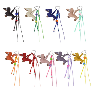 Sausage Shaped Keychain Lightweight Dachshund Key Holder Accessory Ergonomic Design For Quick Key Organization