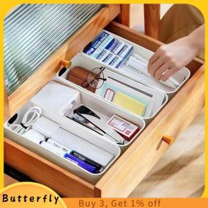 Butterfly 1 3PCS Multifunctional Desktop Storage Box Toiletries Cosmetic Sundries Plastic Storage Organization Box Drawer Organizer