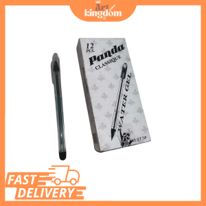 Panda Classique Ballpen 12pcs Set | 0.7mm Smooth Writing Ball Pen | Black Blue & Red Ink | School Office & Everyday Use