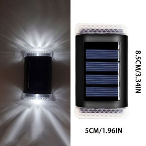 6/10LED Solar Light Outdoor Waterproof Wall Lamps Automatic Sensor Switch Wall Lights Glow Up and Down Garden Light High Brightness Solar Wall Washer Suitable for Gardens Fences Streets