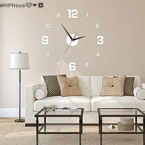 WP💓💛💖 DIY Wall Clock For Home Office Frameless Modern 3D Wall Clock Mirror Stickers Hotel Room Design School Decoration