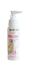 Sữa tắm phòng trị nấm viêm da cho chó mèo Micona shampoo mền mượt lông thơm lâu giảm rụng lông khử mùi hôi chai 120ml - Medipet