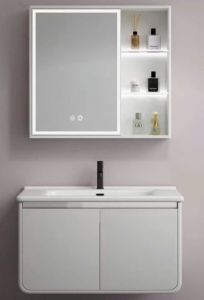 LIÊN HỆ FREESHIP Tủ chậu gương lavabo phòng tắm CT-310 Gương Led cửa mở nhựa PVC đặc lõi cao cấp siêu bền đẹp kích thước mặt lavabo 50x80 cm