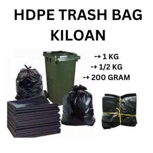 HDPE trash bag/ kantong sampah kiloan tebal murah meriah promo 1 kg 1/2 kg 200 gram