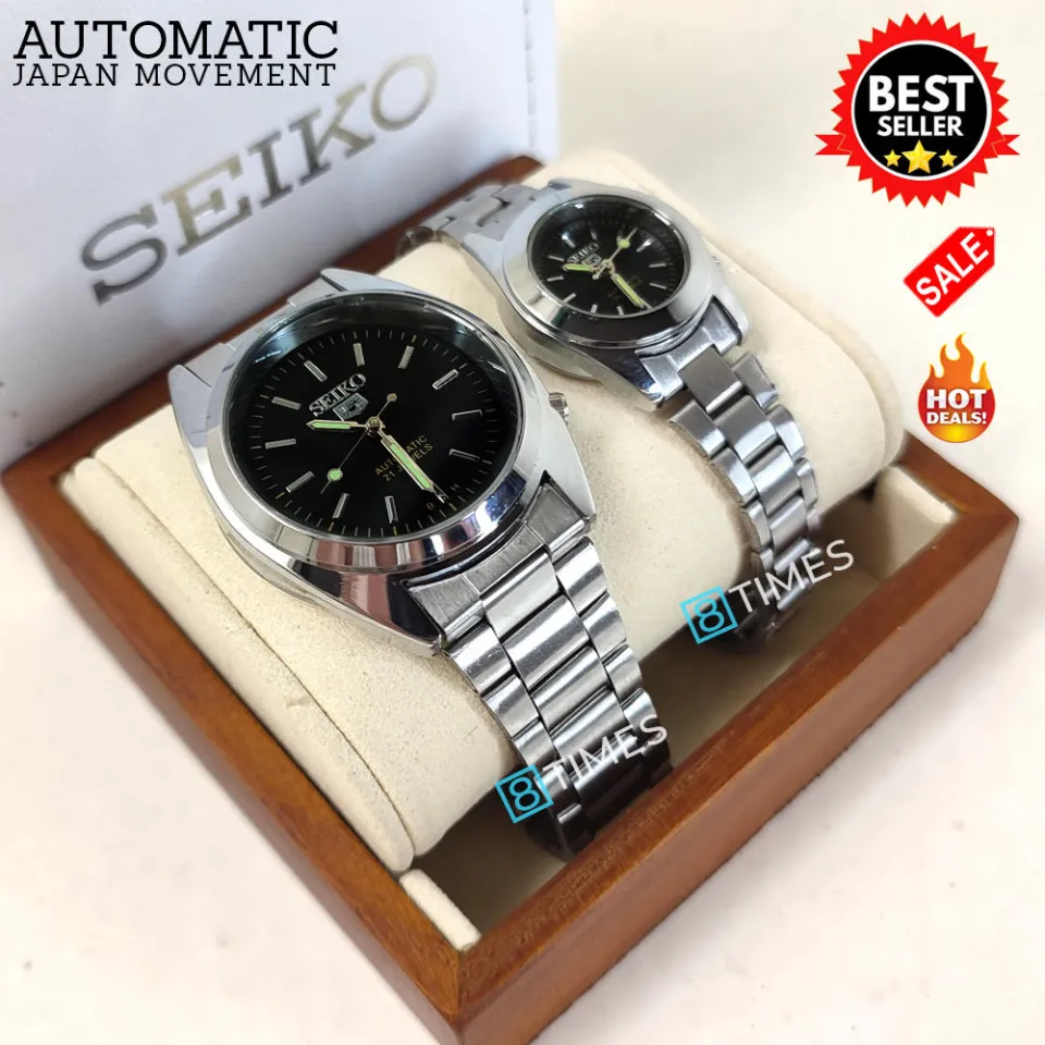 Seiko 5 21 Jewels Automatic Black Dial Silver Stainless Steel