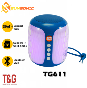T&G TG611 RGB Portable Wireless Bluetooth Speaker support USB Function/TF Card/FM Radio/AUX/Hands-Free Call Function