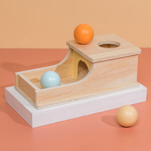 Montessori Toys Macaroon Color Coin BoxBall BoxObject Permanence Box Toys for Infant Toddlers Early Learning