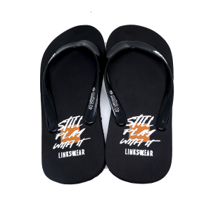Sandal Spon Hitam Sandal Jepit Pria Distro Original Linkswear - LNK04