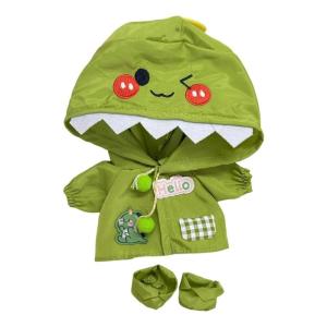 ชุดตุ๊กตากันฝนสำหรับตุ๊กตาผ้าผ้ากำมะหยี่รองเท้ากันฝนสั้นพร้อมลายการ์ตูนสำหรับเครื่องประดับแฟชั่นตุ๊กตาขนาด20ซม.