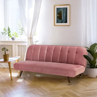 SOFA SOLUTIONS โซฟาเบด รุ่น Janisa สีชมพู (179x84x78 ซม.)