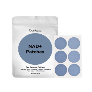Oceaura NAD Transdermal Patches Energy Endurance 30 Patches(30-Day Supply) 0 add 1 Month Supply