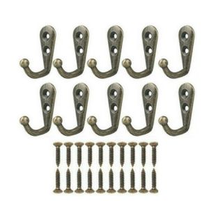 10 PCS/Set Metal Clothes Hooks Retro Bronze Hooks Key Case Hat Hanger Coat Rack Home Accessories