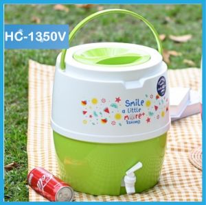 Eskimo คูลเลอร์กดน้ำ ขนาด 13 ลิตร HC1350V-SM  กระติกเก็บความเย็น มีก๊อก เปิด-ปิด   แข็งแรง ทนทาน น้ำหนักเบา พกพาสะดวก พลาสติก Food Grade ผลิตในไทย