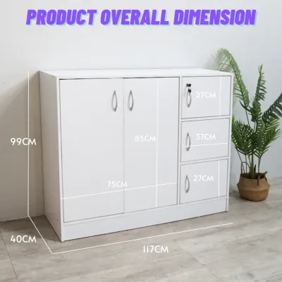 Furniture Direct almari pakaian murah BARRY 5 doors children wardrobe/ almari baju kanak kanak