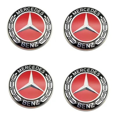 LCX 4Pcs/set 75Mm Car Styling Car Wheel Center Cover Wheel Hub Cap Rim Brand Logo Cover for Mercedes Benz W211 W203 W204 W210 W124 W205 W202 Cla W212 W220 C200 C260 Glc Cla