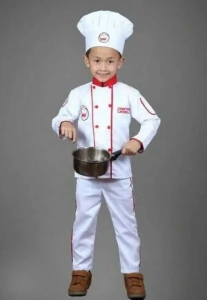 Baju Anak Profesi Chef – Kostum Koki Laki-Laki & Perempuan 3–8 Tahun