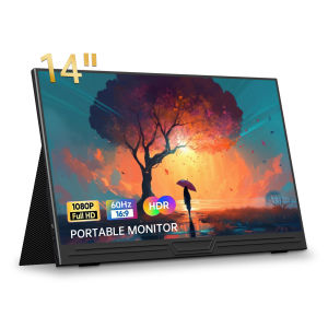 15.6 Inch Portable Monitor/Gaming Monitor for Laptop ps3 ps4 ps5 Switch XBOX PS4 Phone Laptop 1920*1080p HDMI IPS Portable Screen 100% sRGB Brand New Original gaming setup[5-Year Warranty]